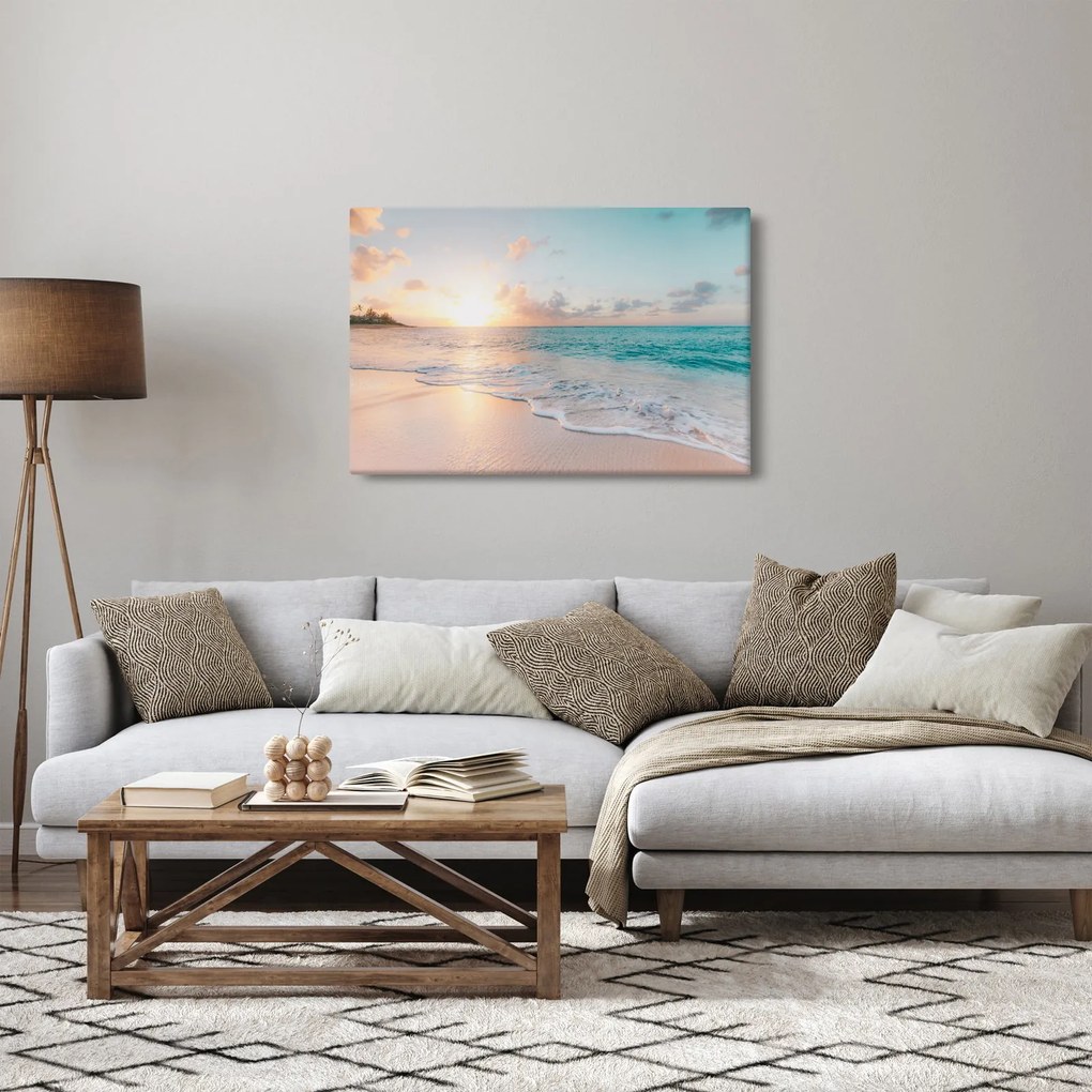 Tablou - Plaja de vis (90x60 cm)