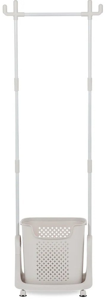 Suport pentru haine cu coș GD-186 BGE, plastic,alb