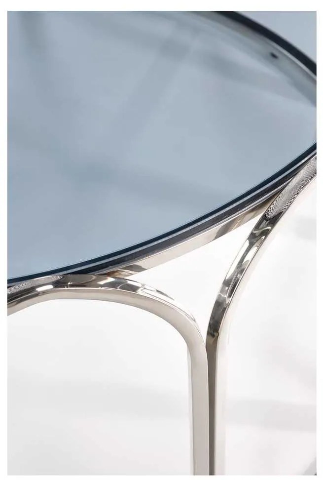 Măsuță de cafea Dawson, transparent / argint