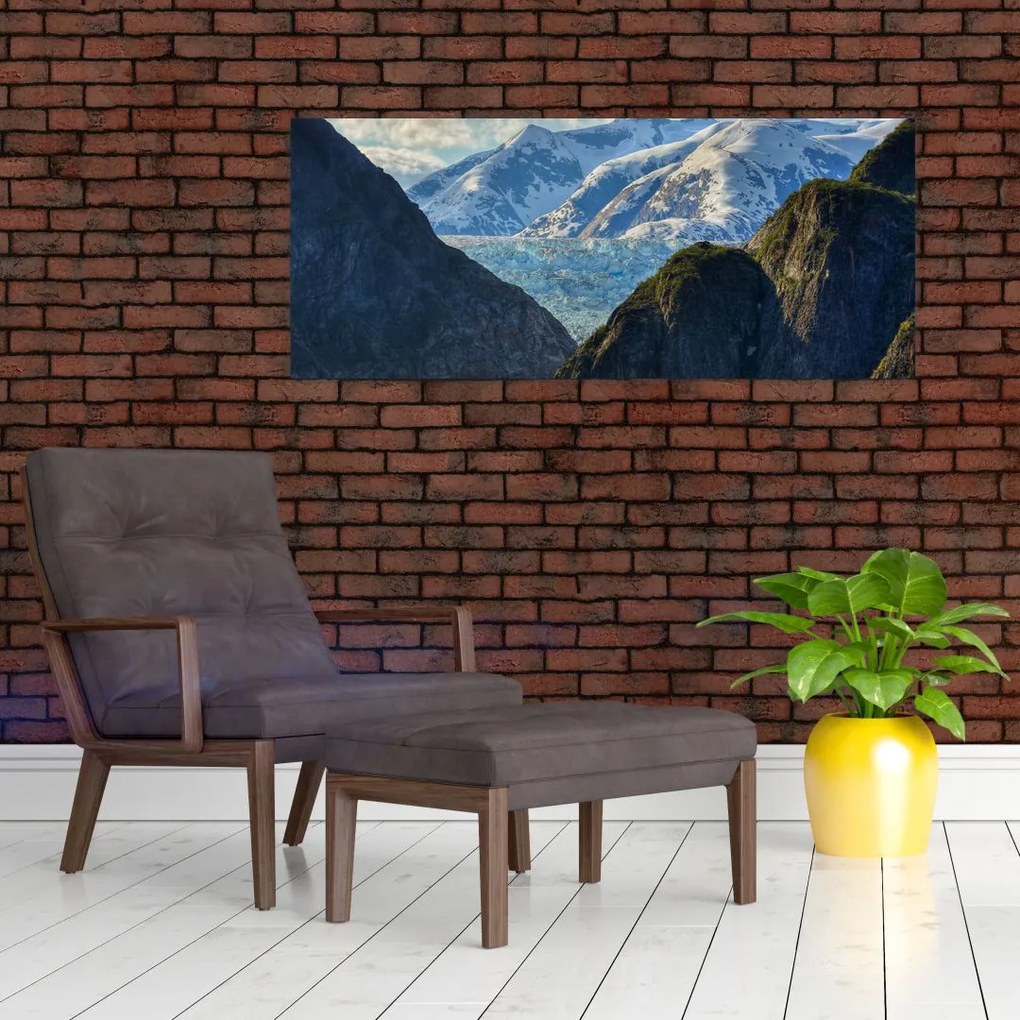 Tablou cu peisaj cu munții (120x50 cm)