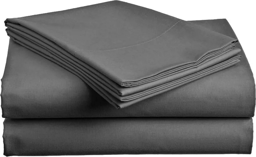 Cearsaf din bumbac cu elastic STANDARD 90 x 200 cm gri inchis