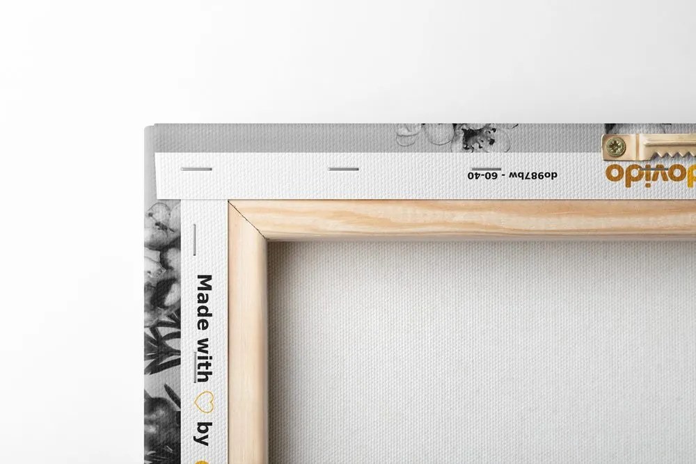 Tablou cu inscripție pe piatră Love în design alb-negru