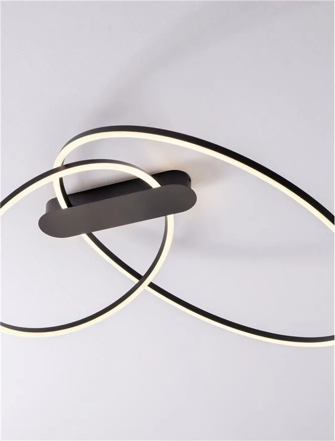 Lustra LED aplicata design modern minimalist KIKLOS negru