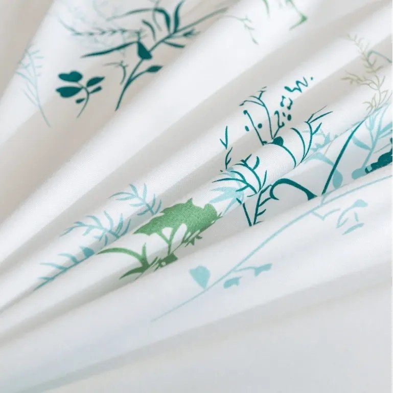 Lenjerie de pat din microfibra VERDELLE alb-verde Dimensiune lenjerie de pat: 2 buc 70 x 90 cm | 200 x 220 cm