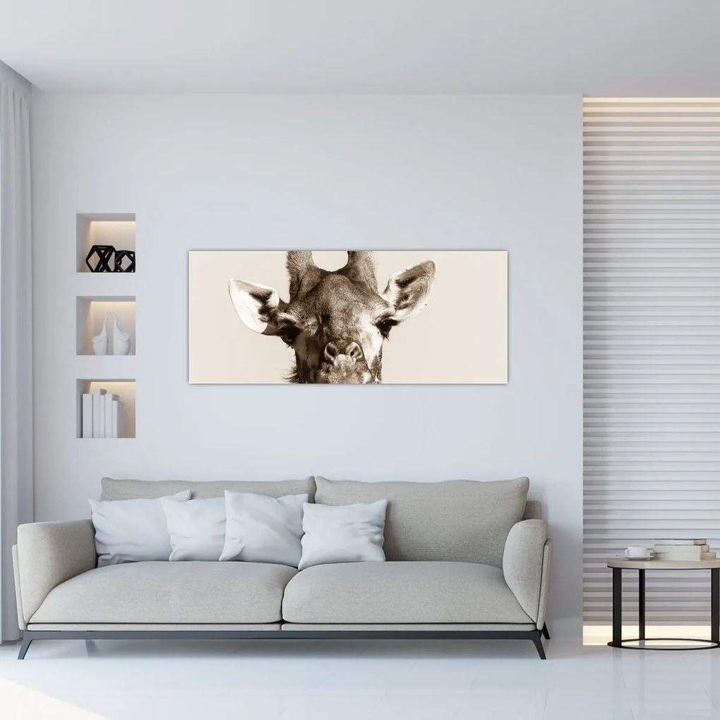 Tablou - Portret de girafă, de epocă (120x50 cm)