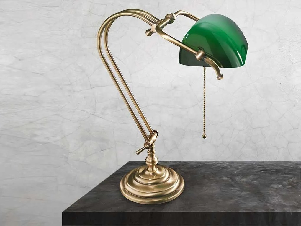 Lampa de birou din alama design clasic Banker