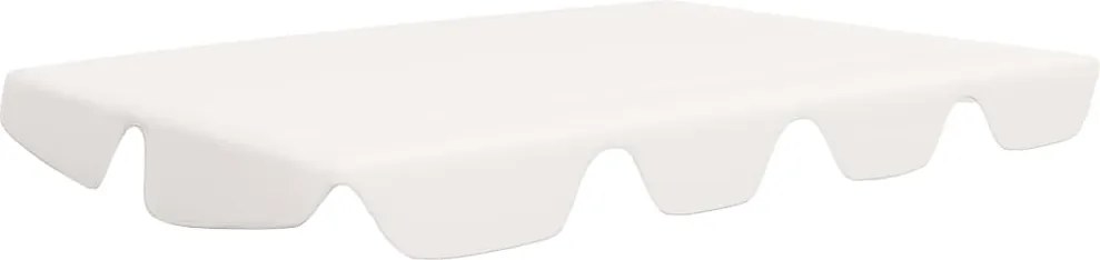 vidaXL Copertină de rezervă leagăn grădină, alb, 150/130x105/70 cm
