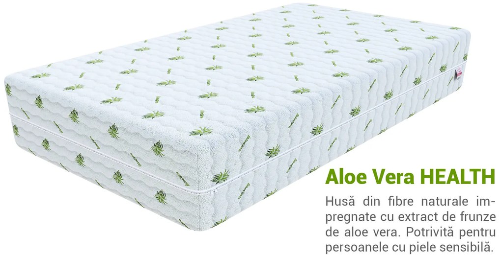 Saltea de cocos Sandra 120x200 Husă: AloeVera (husă suplimentară)