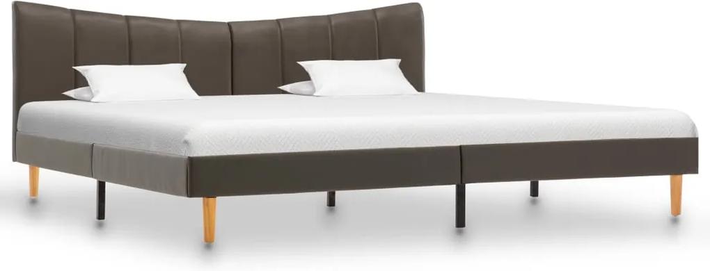 Cadru de pat, antracit, 180 x 200 cm, piele ecologica