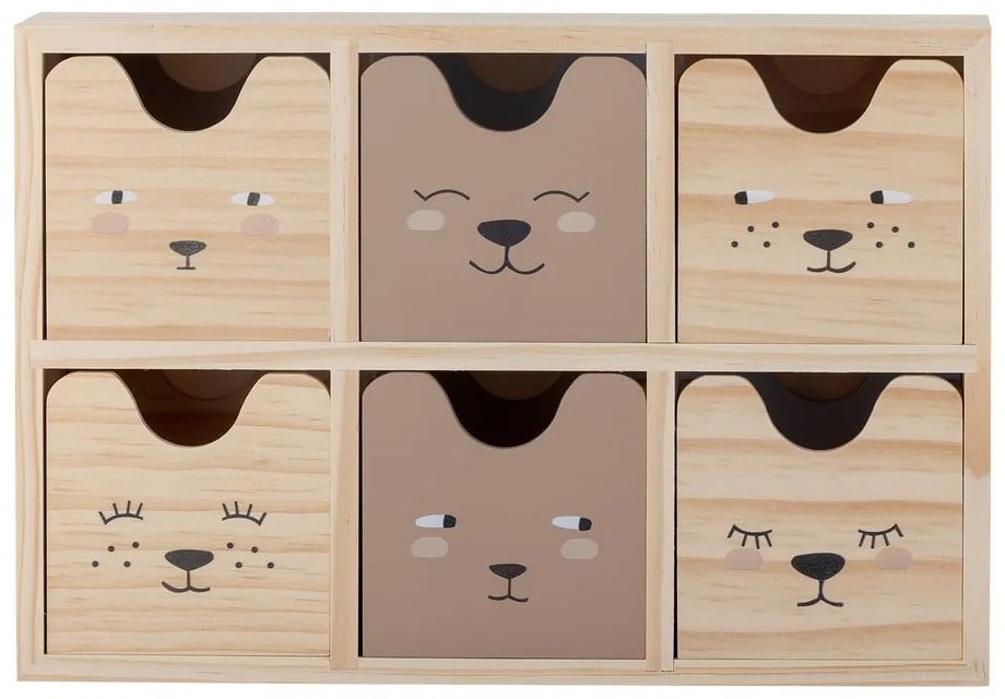 Organizator de jucării pentru copii în culoare naturală din lemn 27x8x18 cm Calle – Bloomingville Mini