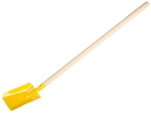 Lopată galbenă cu mâner metalic/lemn 80 cm