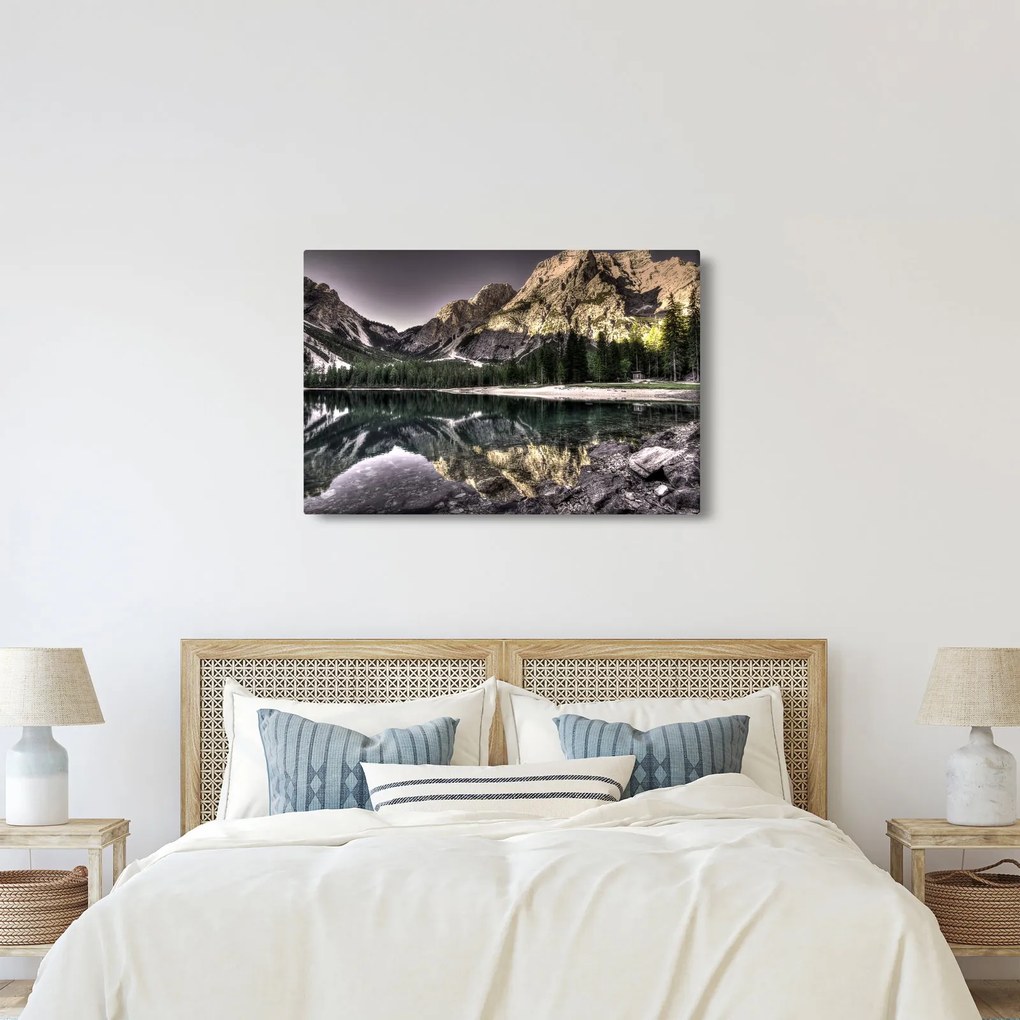 Tablou cu lac montan (90x60 cm)