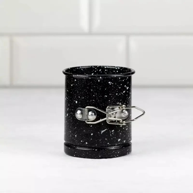 Kinghoff KH 1787 Tava pentru tort cu fund drop, 8 cm, pereți extensibili, finisaj marmură, oțel, negru