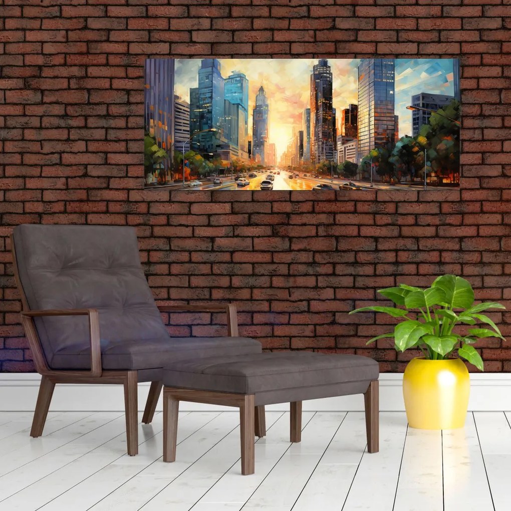 Tablou - Pictura orașului (120x50 cm)