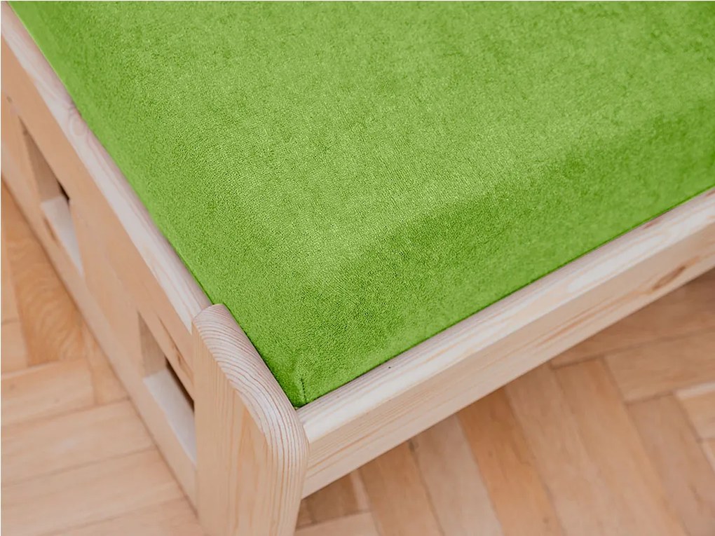 Cearsaf Frotir pentru patut copii Verde 60x120 cm