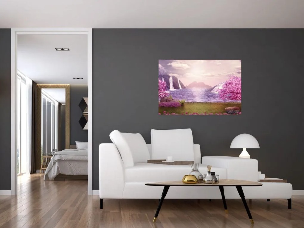 Tablou cu lac (90x60 cm)
