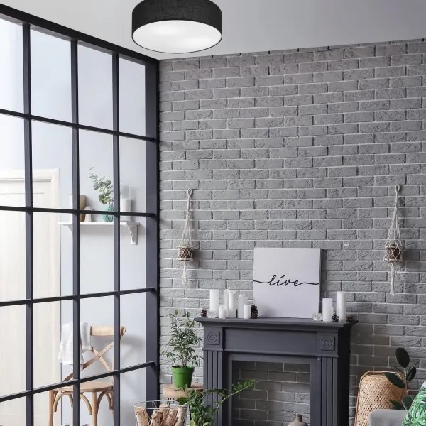 Plafonieră SIRJA 2xE27/60W/230V, Ø 45 cm, negru