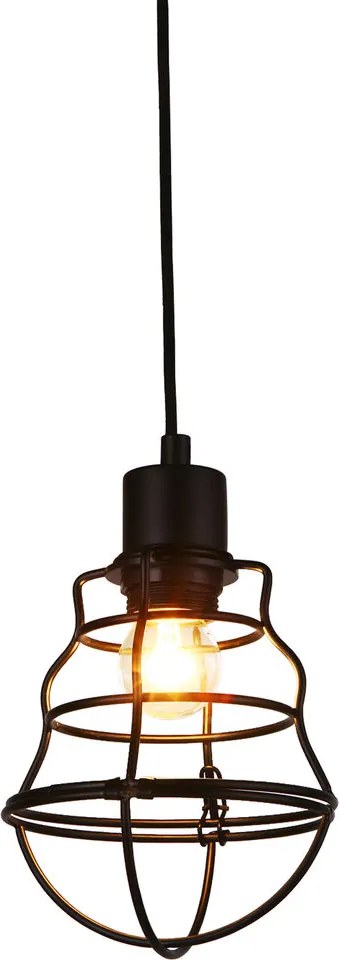 Lampa suspendata design decorativ – lampa plafon Köln 17 x 14 cm - negru (1 x E27)