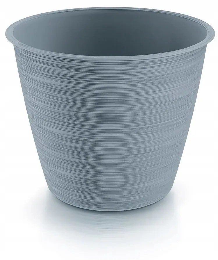 Ghiveci decorativ de flori, rotund, gri, 5.1 L, 23.5x20.7 cm, Furu