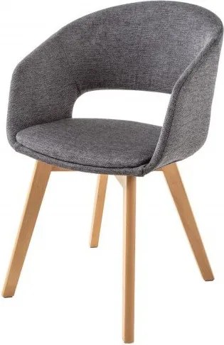 Set 2 scaune design scandinav Nordic Star gri