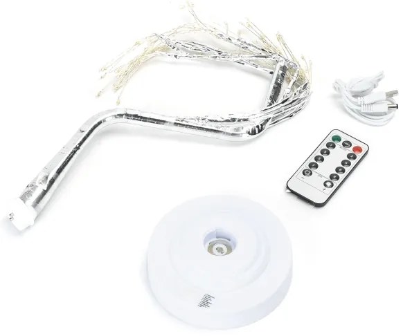 Aigostar - Decorațiune LED de Crăciun 108xLED/3xAA/8 funcții 45cm alb cald