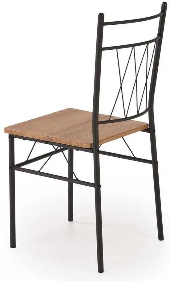 Set masă și scaune Faust 4+1, stejar / negru