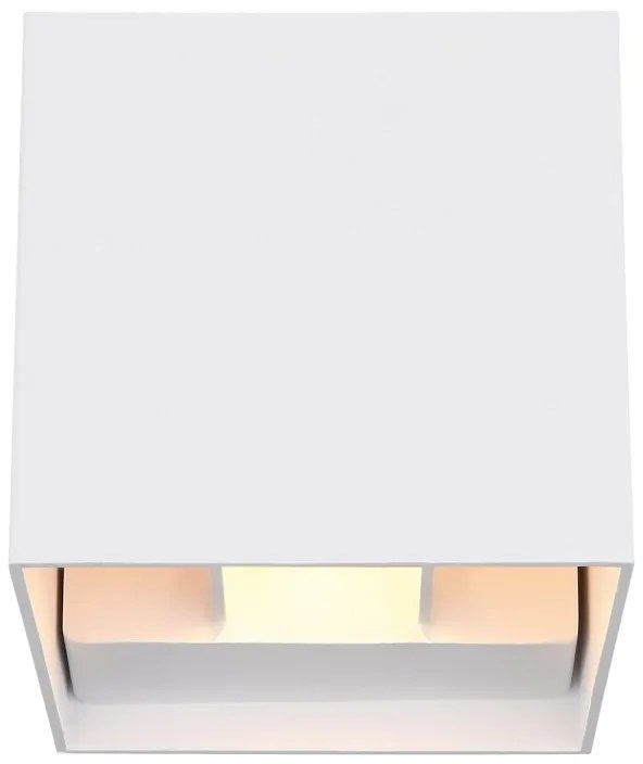 Aplica LED cu spot pentru iluminat exterior design modern IP54 Veronika alb 10x10cm