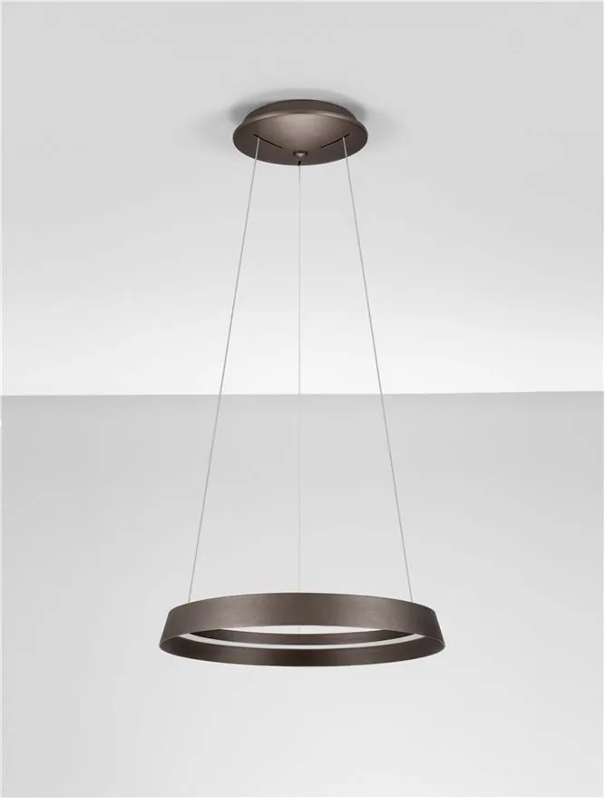 Lustra LED suspendata design modern circular ORMI coffee D-45cm