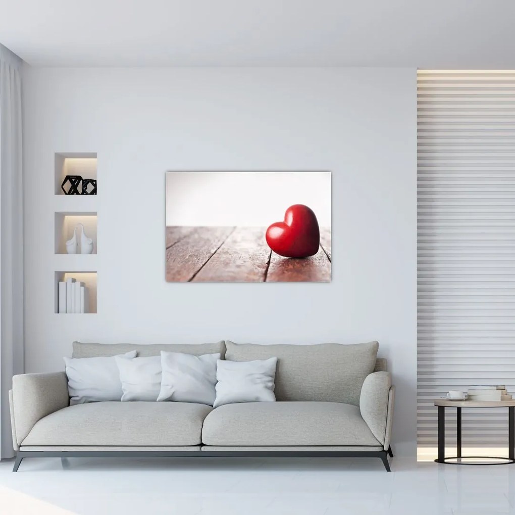 Tablou - Inima din lemn (90x60 cm)