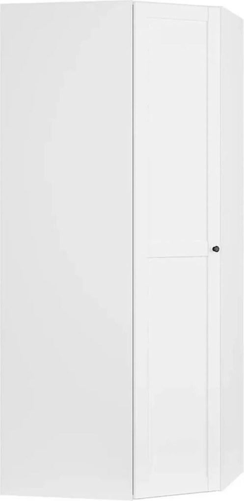 Dulap de colt FLEZ, alb, PAL, cu o usa, 103x103x240 cm