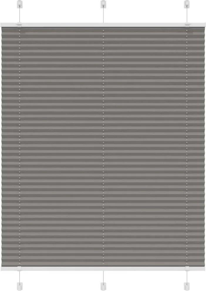vidaXL Jaluzea plisată Antracit 105x100 cm Lățime țesătură 104,4 cm