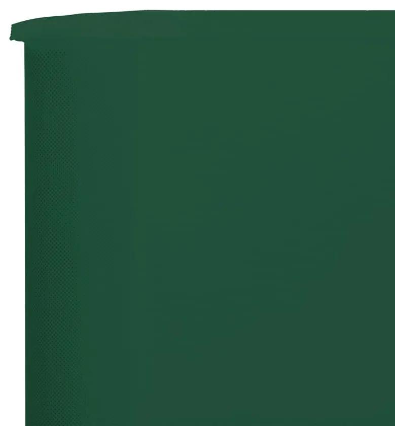 Paravan anti-vant cu 6 panouri, verde, 800 x 80 cm, textil Verde, 800 x 80 cm