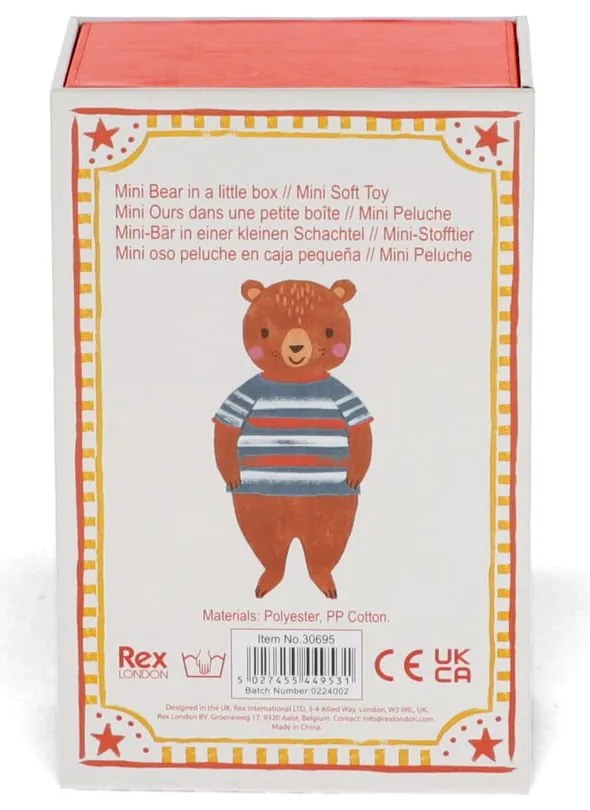 Jucărie de pluș Mini Bear in a Little Box – Rex London