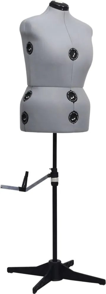 vidaXL Formă pentru rochie femeie reglabilă gri, dimensiune L 44-50