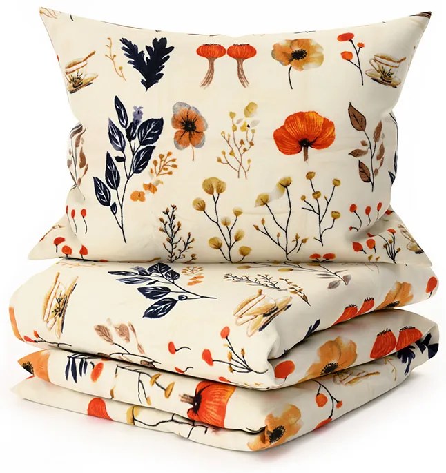 Lenjerie cocolino PAPAVA crem Dimensiune lenjerie de pat: 2 buc 70 x 90 cm | 200 x 220 cm