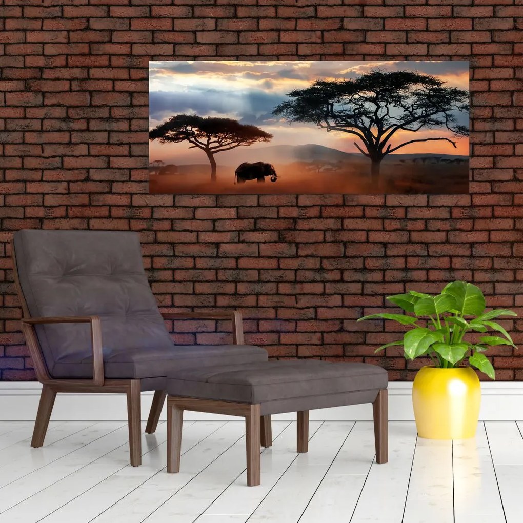 Tablou - Parcul Național Serengeti, Tanzania, Africa (120x50 cm)