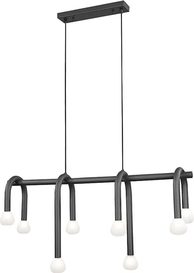Candelabru suspendat pe cablu DELORI, 8xG9/28W/230V, negru