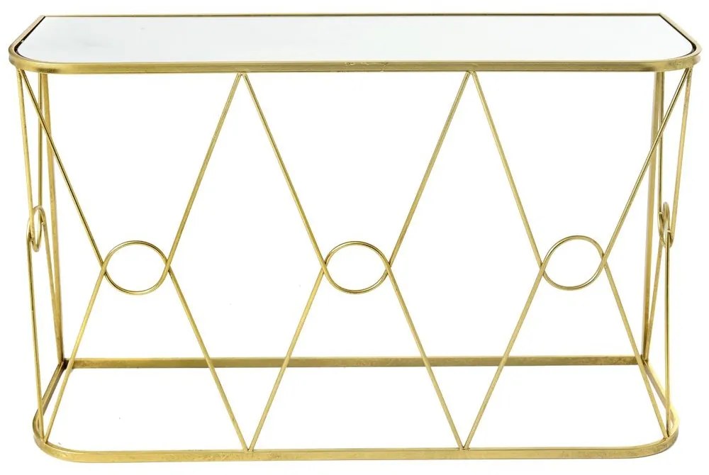 Consola Luxurious Gold cu oglinda 120 cm x 35 cm x 80 cm