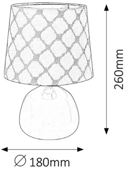 Rabalux 4379 - Lampă de masă ELLE E14/40W