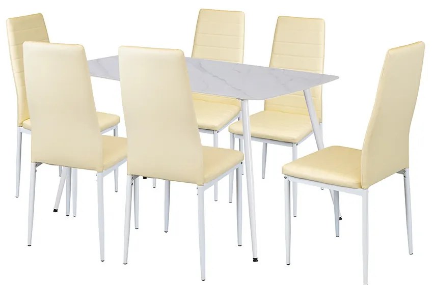 Jenna 6+1 set de sufragerie bej