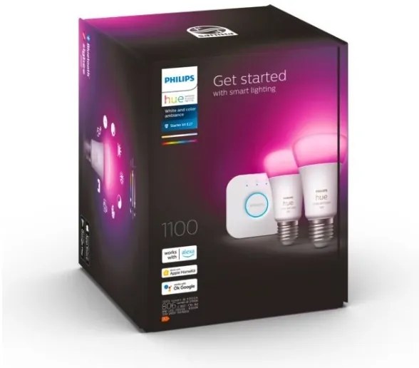 Set de bază Philips Hue WACA 2xE27/9W/230V 2000-6500K + dispozitiv de interconectare