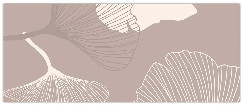 Tablou - Frunze bej N⁰1 (120x50 cm)