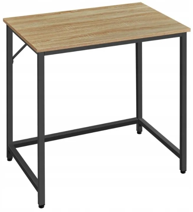 Set pentru birou masa de birou TAYLOR 80x50 cm stejar sonoma + scaun de birou AVOLA VELVET albastru regal