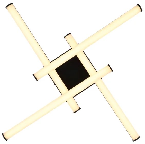 Plafonieră LED Globo 67342-24 KIRINA LED/24W/230V 3000K negru