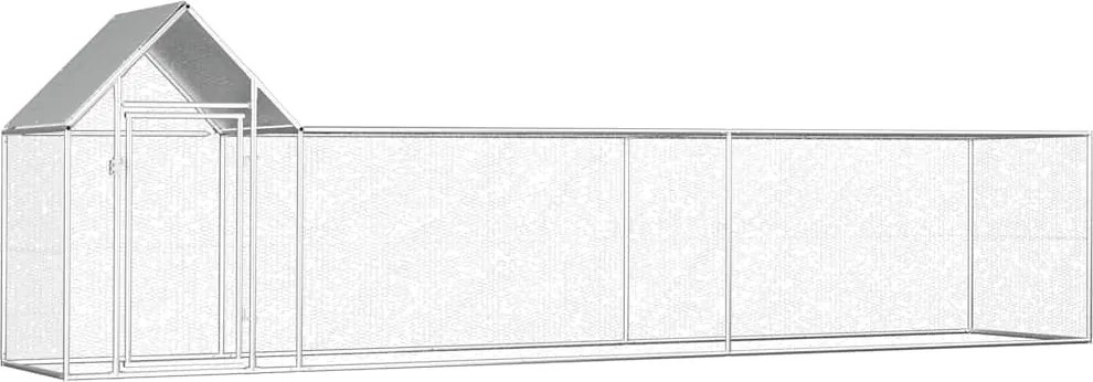 vidaXL Coteț pentru păsări, 5 x 1 x 1,5 m, oțel galvanizat