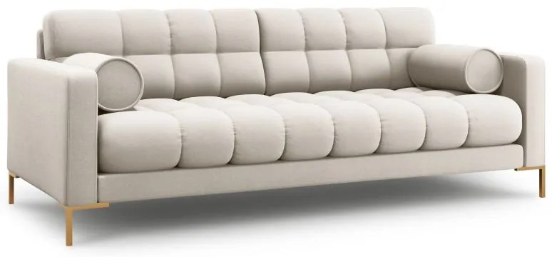 Canapea Bali 4 locuri stofa/picioare gold L217 cm