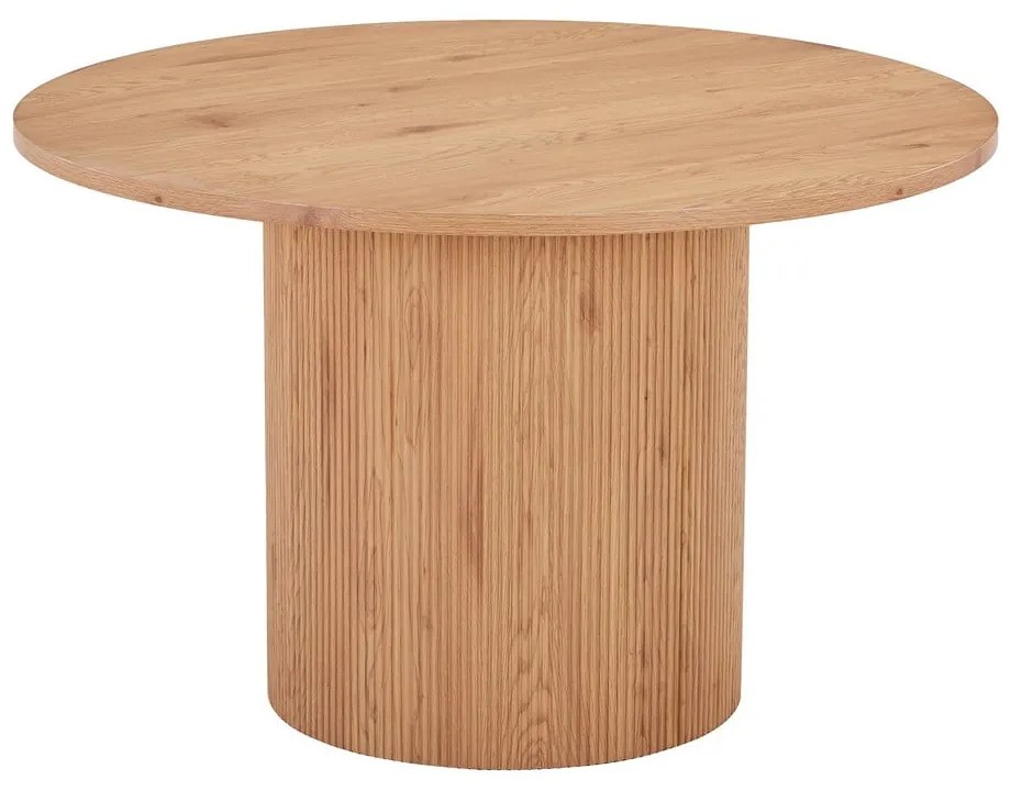 Masă de dining rotundă cu aspect de lemn de plop ø 120 cm Boavista – House Nordic