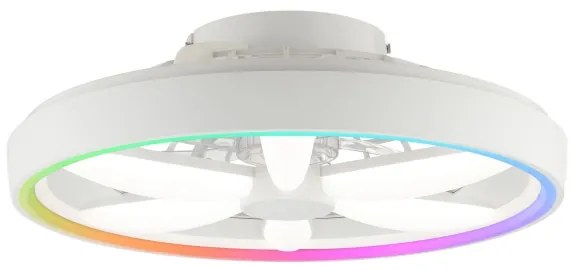 Ventilator LED RGBW de tavan cu lumină Brilliant GAIANO LED/48W/230V alb + telecomandă