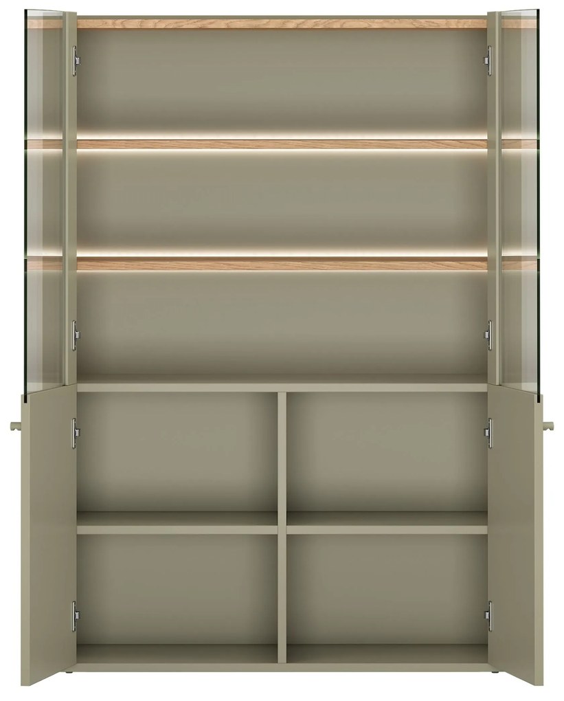 Vitrină cu două uși Elivo 100 cm - eucalipt / stejar baltic dune