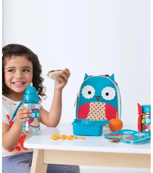 Recipient termoizolant cu lingură/furculiță Skip Hop ZOO 325 ml bufniță